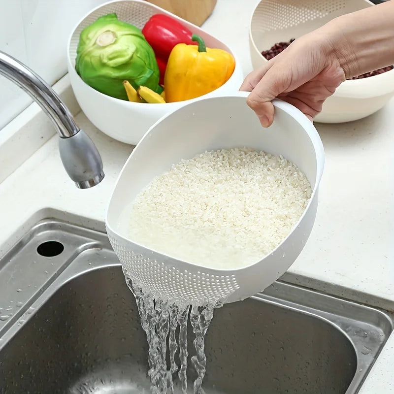 Rice Drainage Basket – Multi-Purpose Fruit & Vegetable Strainer
