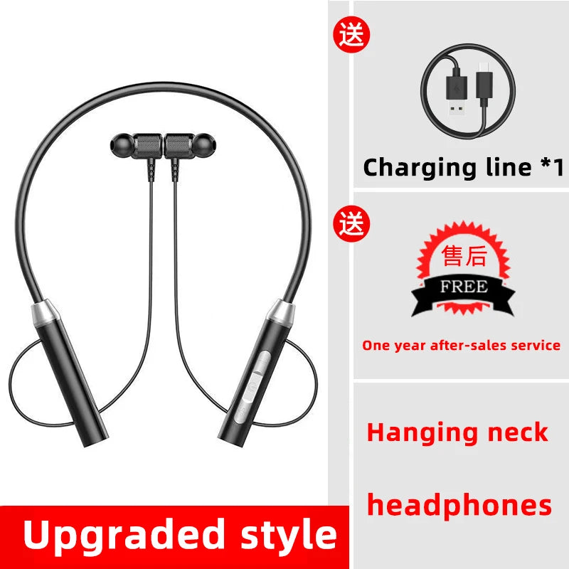 Wireless Bluetooth Neckband Earphones – Magnetic Sports Headset with LED Display