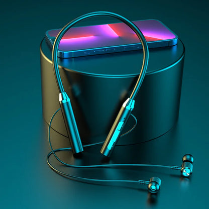 Wireless Bluetooth Neckband Earphones – Magnetic Sports Headset with LED Display