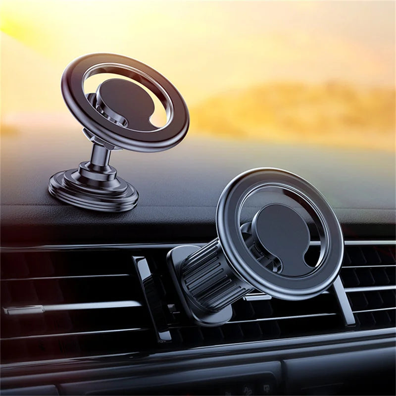 Magnetic Car Phone Holder Stand – Magsafe Compatible Dashboard & Air Vent Mount