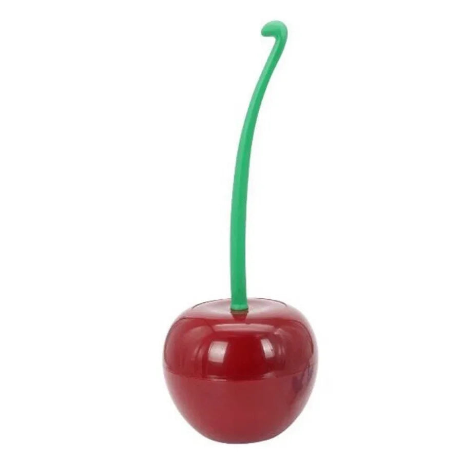 Red Cherry-Shaped Toilet Brush with Holder – Creative Bathroom Accessory