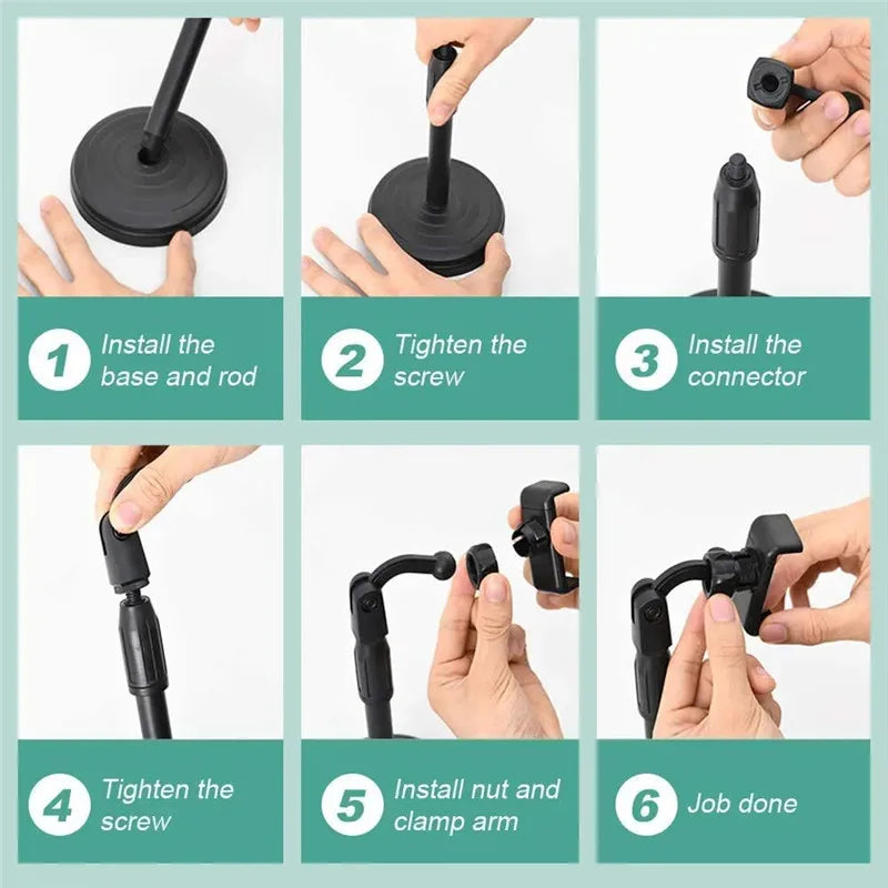 Multifunc Desktop Lazy Cell Phone Holder Tablet Live Broadcast Bracket Adjustable Extension Support Bracket Broadcast for Phone