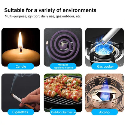 Electric Arc Ignition Windproof Plasma Lighter – USB Rechargeable Flameless Candle & BBQ Lighter