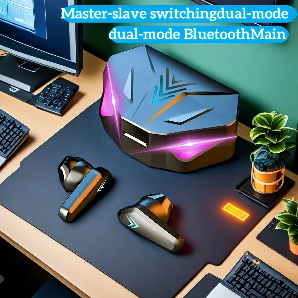 X15 TWS Wireless Bluetooth Earbuds – LED Display Noise-Cancelling Gaming Headphones with Mic