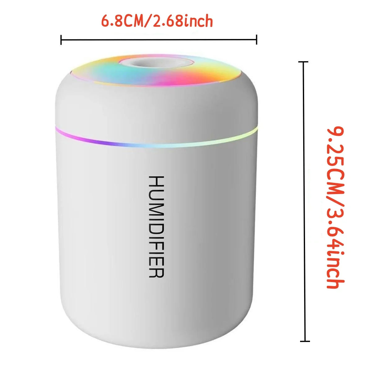 180ML Mini USB Air Humidifier & Aroma Diffuser – Electric Essential Oil Purifier with LED Lights