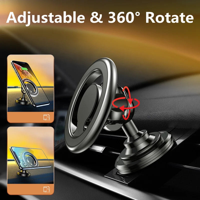 Magnetic Car Phone Holder Stand – Magsafe Compatible Dashboard & Air Vent Mount