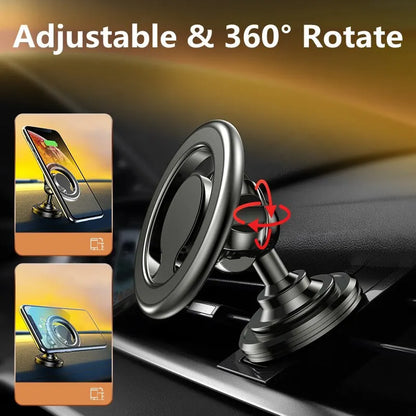 Magnetic Car Phone Holder Stand – Magsafe Compatible Dashboard & Air Vent Mount