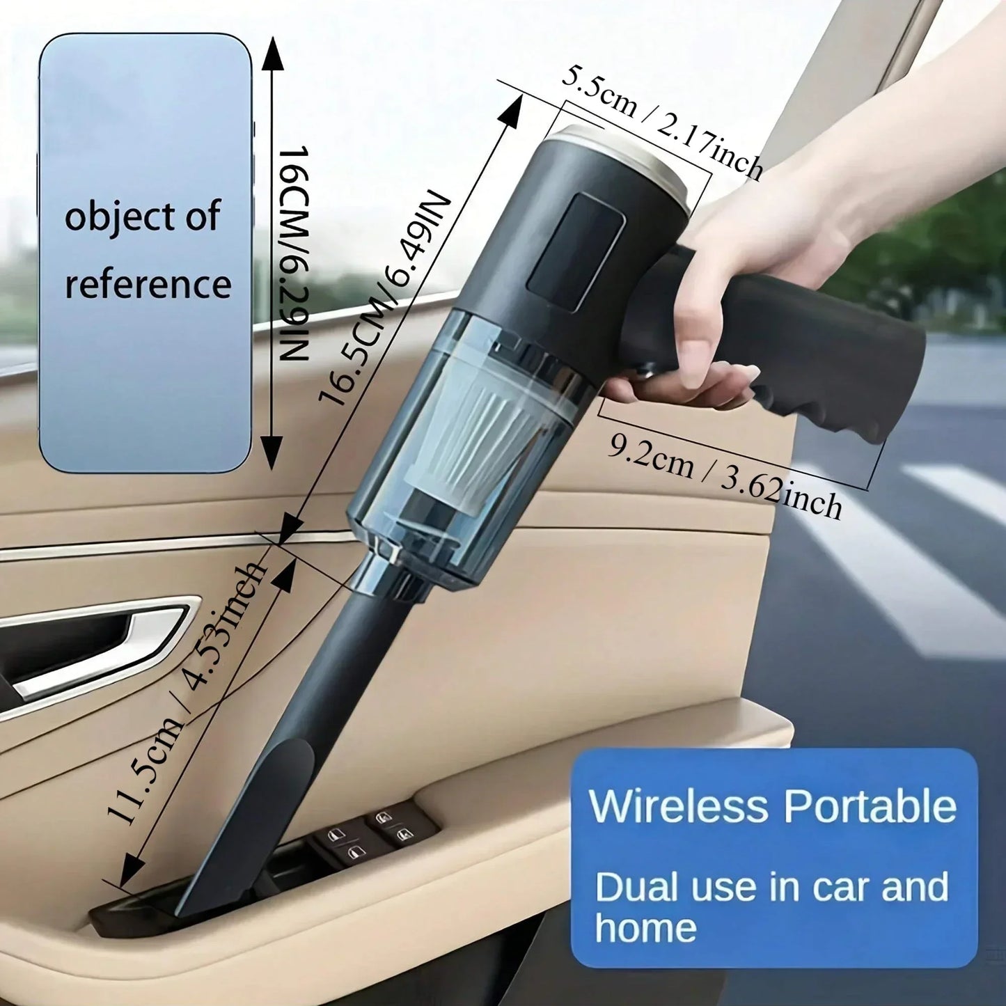 120W Wireless Handheld Vacuum Cleaner – Powerful Portable Cleaner for Home & Car
