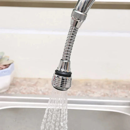 Kitchen Faucet Sprinkler Extender – Stainless Steel Rotating Splash-Proof Water-Saving Device