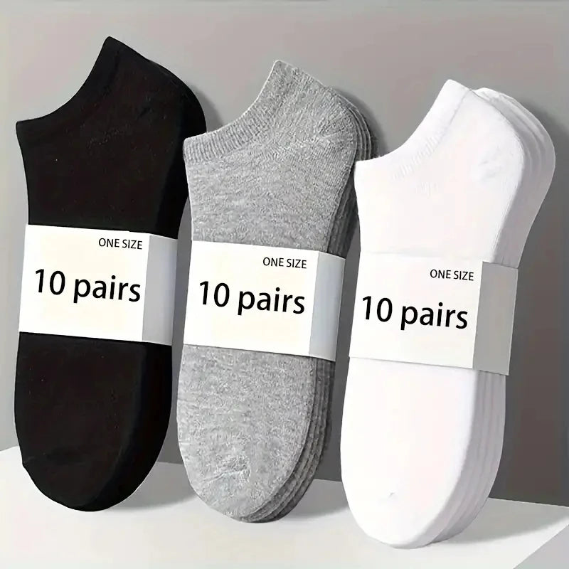 5/10-Pack Unisex Comfort-Fit Ankle Socks – Breathable & Lightweight for Sports & Daily Wear