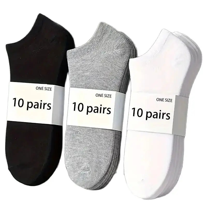 5/10-Pack Unisex Comfort-Fit Ankle Socks – Breathable & Lightweight for Sports & Daily Wear