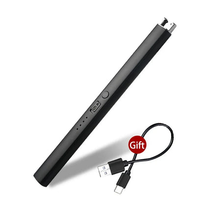 Electric Arc Ignition Windproof Plasma Lighter – USB Rechargeable Flameless Candle & BBQ Lighter