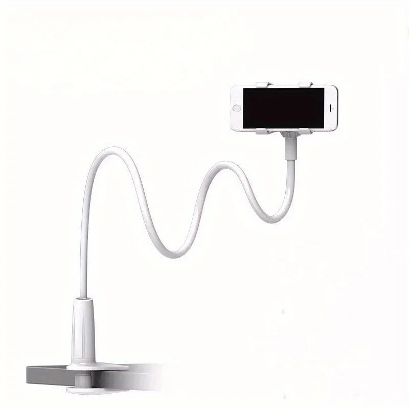 Lazy Gooseneck Phone Holder – Flexible Desktop & Bedside Clamp for Live Streaming & Hands-Free Use