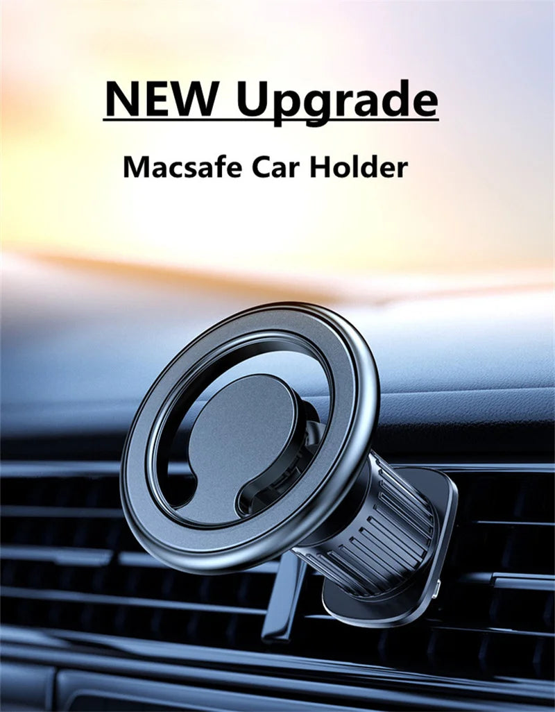 Magnetic Car Phone Holder Stand – Magsafe Compatible Dashboard & Air Vent Mount