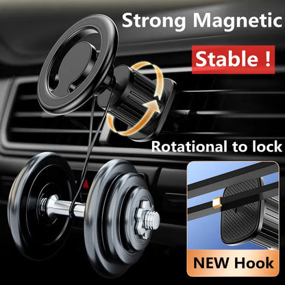 Magnetic Car Phone Holder Stand – Magsafe Compatible Dashboard & Air Vent Mount