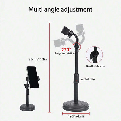 Multifunc Desktop Lazy Cell Phone Holder Tablet Live Broadcast Bracket Adjustable Extension Support Bracket Broadcast for Phone
