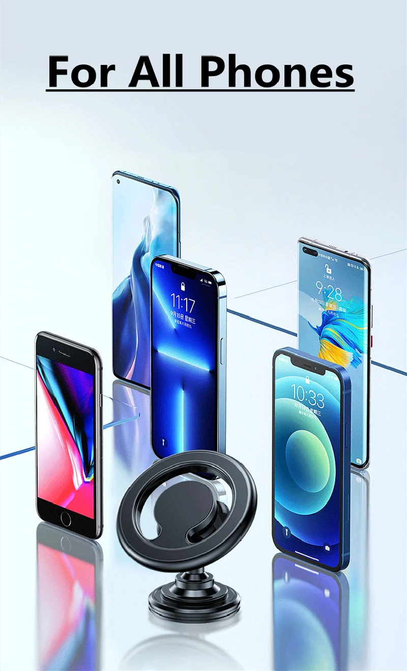 Magnetic Car Phone Holder Stand – Magsafe Compatible Dashboard & Air Vent Mount