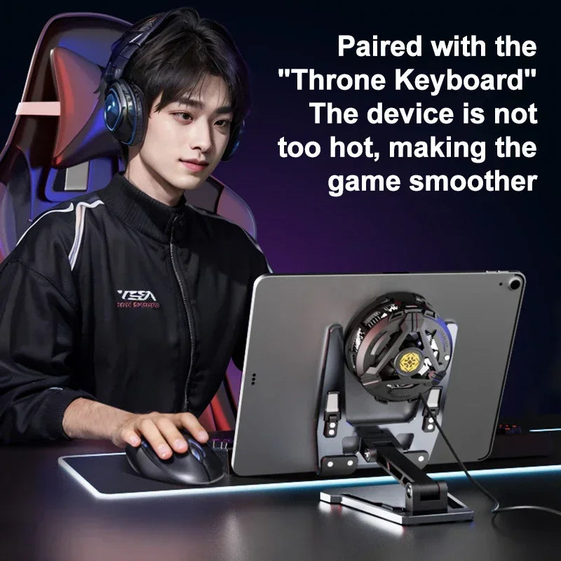 FZ01 Aluminum Alloy Foldable Adjustable Desktop Stand – Universal Phone & Tablet Holder