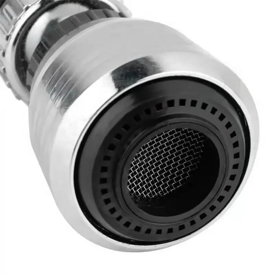 Kitchen Faucet Sprinkler Extender – Stainless Steel Rotating Splash-Proof Water-Saving Device