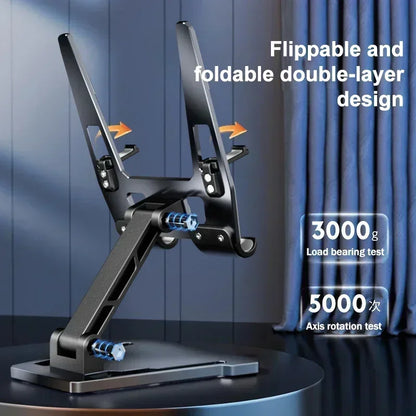 FZ01 Aluminum Alloy Foldable Adjustable Desktop Stand – Universal Phone & Tablet Holder