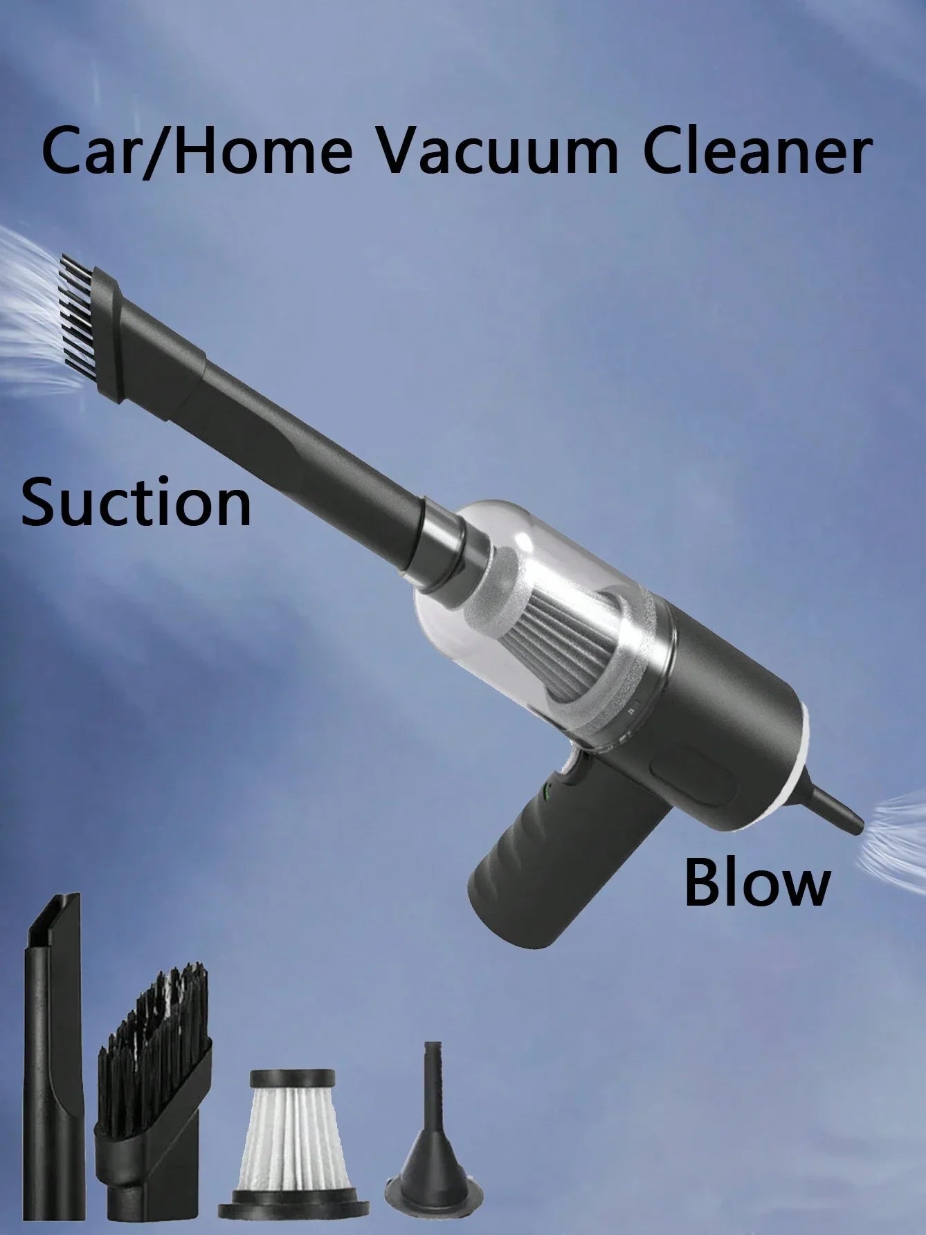 120W Wireless Handheld Vacuum Cleaner – Powerful Portable Cleaner for Home & Car