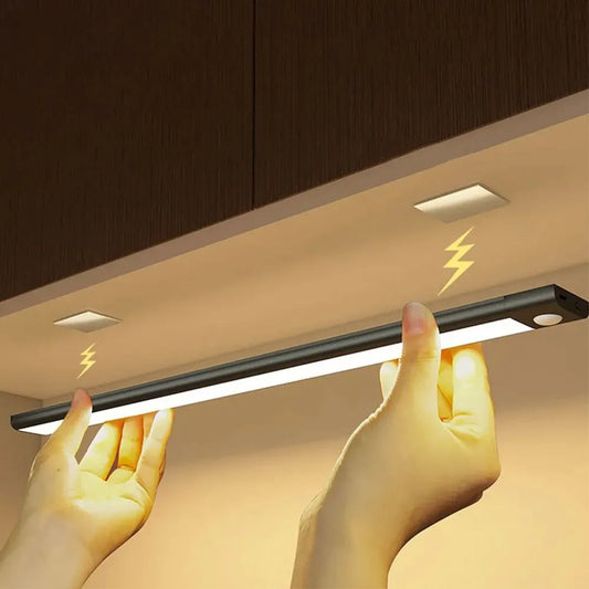 LED USB Rechargeable Motion Sensor Cabinet Light – Kitchen & Wardrobe Lighting (Multiple Sizes)