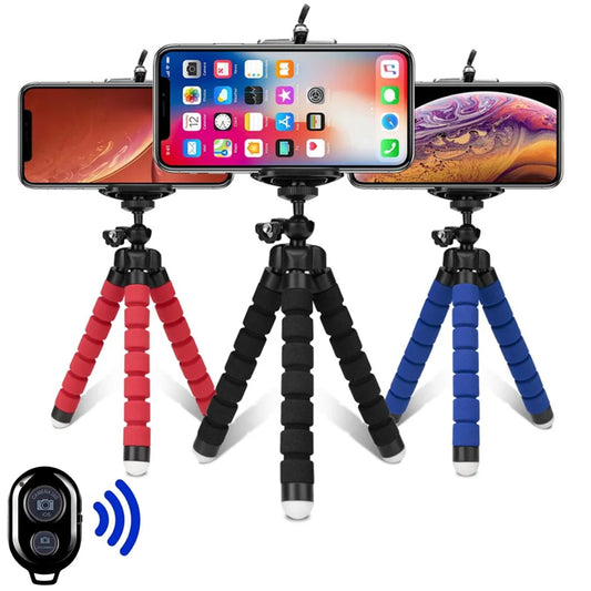 Mini Flexible Tripod for Phone & Camera – Adjustable Smartphone Stand with Clip