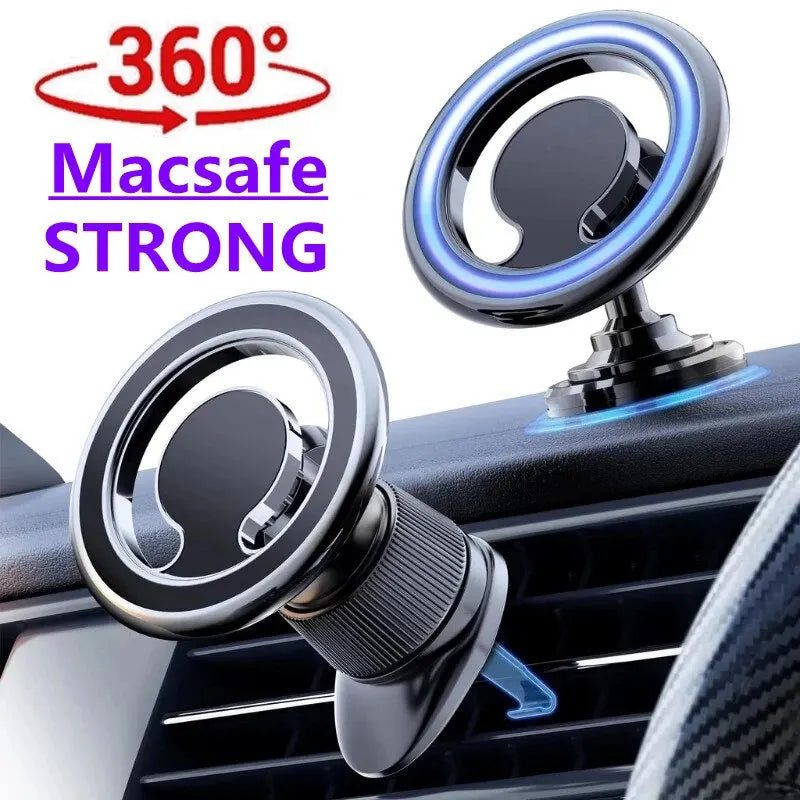 Magnetic Car Phone Holder Stand – Magsafe Compatible Dashboard & Air Vent Mount