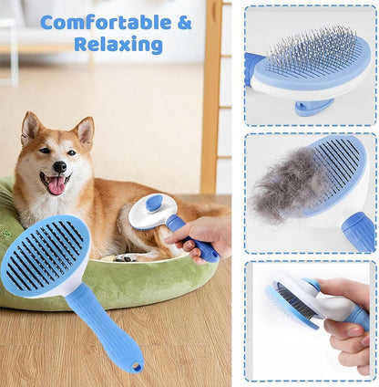 7pcs Pet Grooming Kit, Self-Cleaning Brush